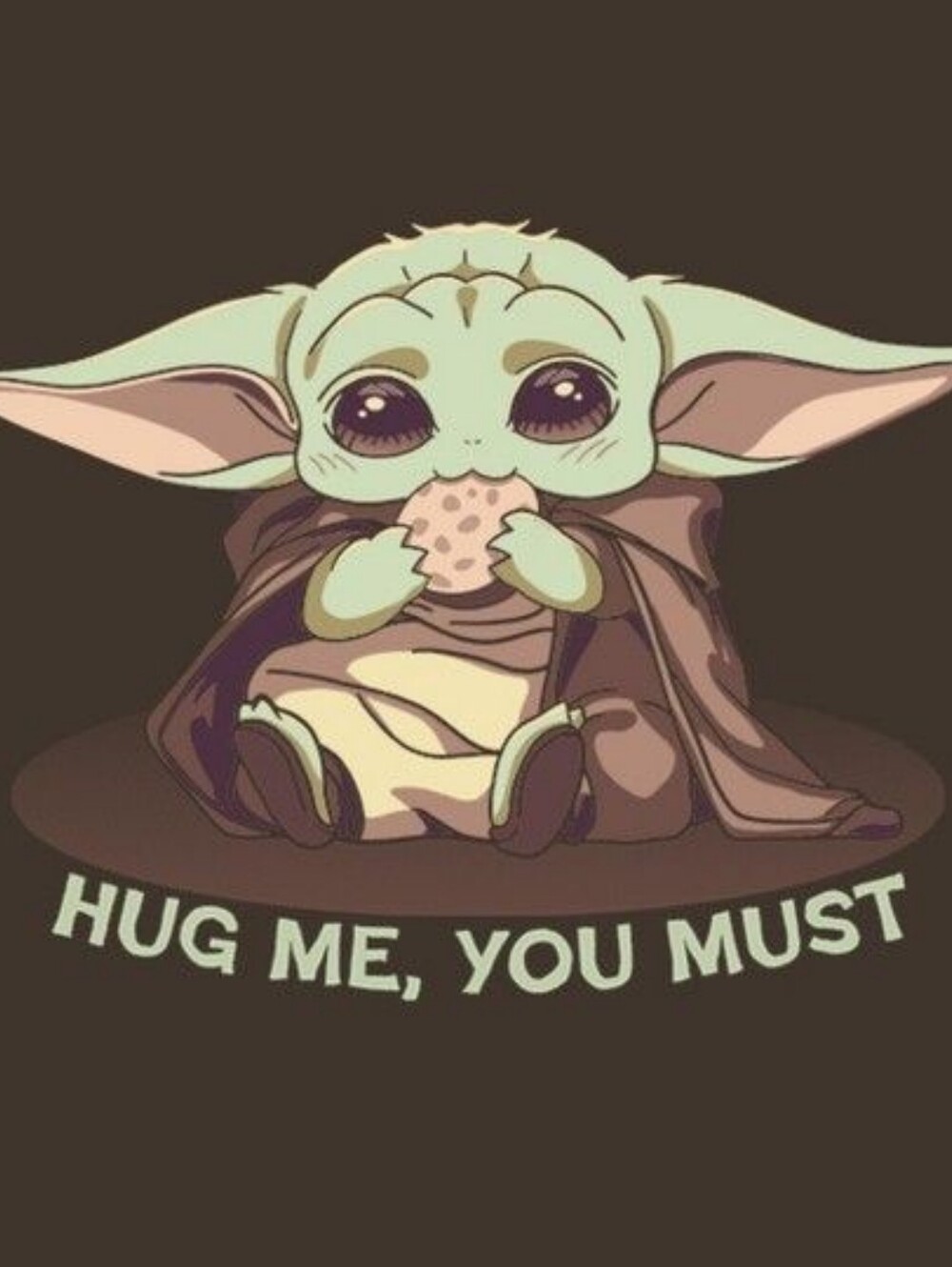 Unisex XL Grogu Tee Baby Yoda Men's Mandalorian Star Wars Hug Me Brown T-shirt - Picture 6 of 11